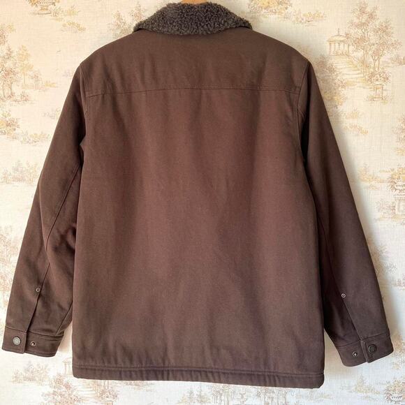 NWOT Pendleton Sherpa Lined Canvas Chore Coat | Brown Workwear Jacket | Medium - Picture 4 of 11